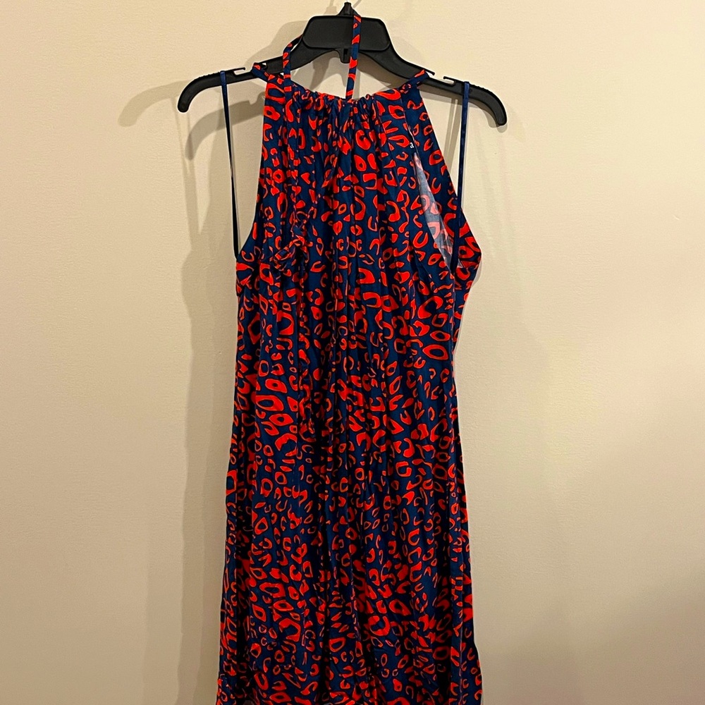 Escapada Alice Navy & Orange Halter Dress